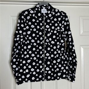 WeSC Black and White Poppy Print Jacket